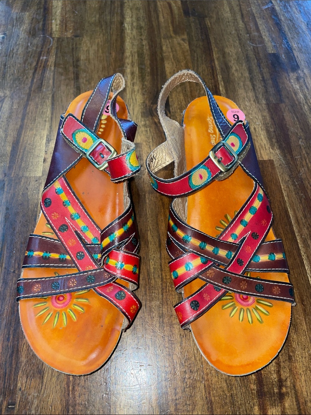 Spring Step Leather Sandals